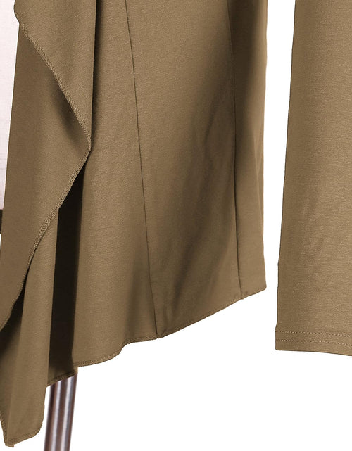 Load image into Gallery viewer, Women'S Drape Front Open Cardigan Long Sleeve Irregular Hem
